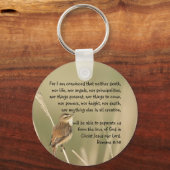 バイブル感動的聖なる書物、 経典引用文ローマ8:38 キーホルダー (正面)