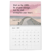 バイブル感動的聖句と水彩アート カレンダー (3月 2027)