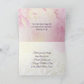 バイブル感動的聖句ピンクフローラ母の日 カード (内部)