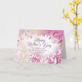 バイブル感動的聖句ピンクフローラ母の日 カード (黄色い花)