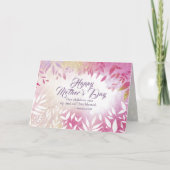 バイブル感動的聖句ピンクフローラ母の日 カード (正面)
