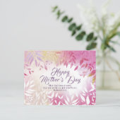 バイブル感動的聖句ピンクフローラ母の日 ポストカード (スタンド正面)