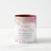 バイブル感動的聖句ピンクフローラ母の日 マグカップ (中央)