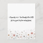 バイブル感謝の反射カスタマイズ可能なカード エンクロージャーカード (裏面)