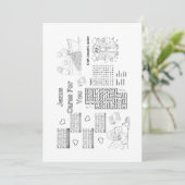 バイブル活動ランチョンマットとしてラミネート可能 招待状 (スタンド正面)