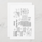 バイブル活動ランチョンマットとしてラミネート可能 招待状 (正面/裏面)