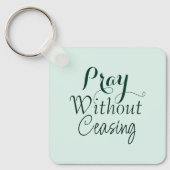 バイブル祈バースキリスト教祈りの言葉ライトグリーン キーホルダー (正面)