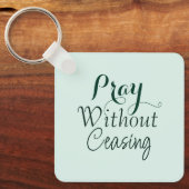 バイブル祈バースキリスト教祈りの言葉ライトグリーン キーホルダー (正面)