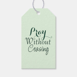 バイブル祈バースキリスト教祈りの言葉ライトグリーン ギフトタグ
