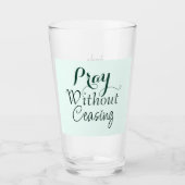 バイブル祈バースキリスト教祈りの言葉ライトグリーン タンブラーグラス (正面)