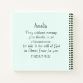 バイブル祈バースキリスト教祈りの言葉ライトグリーン ノートブック (裏面)