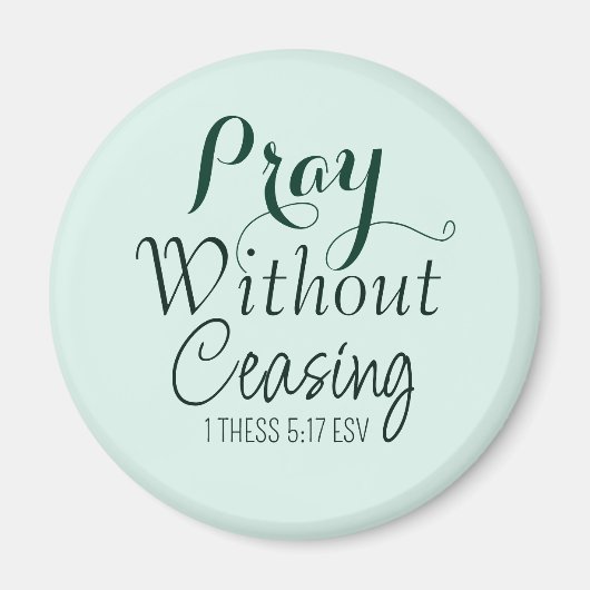 バイブル祈バースキリスト教祈りの言葉ライトグリーン マグネット (正面)