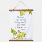 バイブル聖なる書物、 経典ヘブル11ハミングバードツリー 吊り下げ型タペストリー (正面)