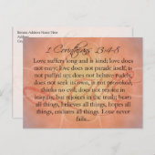 バイブル聖なる書物、 経典ラブスクリプトonオレンジヴィンテージ ポストカード (正面/裏面)