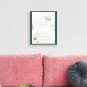 バイブル聖なる書物、 経典勇気付けられる引用文ホワイトフラワー キャンバスプリント (インサイチュ (リビング))