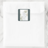 バイブル聖なる書物、 経典勇気付けられる引用文ホワイトフラワー スクエアシール (バッグ)