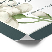 バイブル聖なる書物、 経典勇気付けられる引用文ホワイトフラワー ポスター (角)