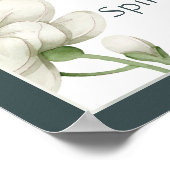 バイブル聖なる書物、 経典勇気付けられる引用文ホワイトフラワー ポスター (角)