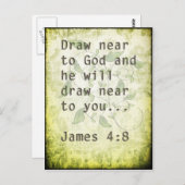 バイブル聖なる書物、 経典引用文ヴィンテージグランジはがき ポストカード (正面/裏面)