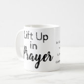 バイブル聖なる書物、 経典祈りの言葉 コーヒーマグカップ (正面左)