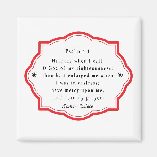 バイブル聖なる書物、 経典詩篇4-1 マグネット (正面)
