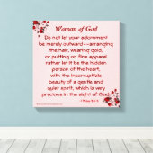 バイブル聖なる書物、 経典 感動的 キャンバスプリント (インサイチュ (ウッドフロア))