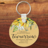 バイブル聖句ひまわり丸キーチェーン キーホルダー (正面)