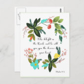 バイブル聖句アート – Psalm 37:4 ポストカード (正面/裏面)