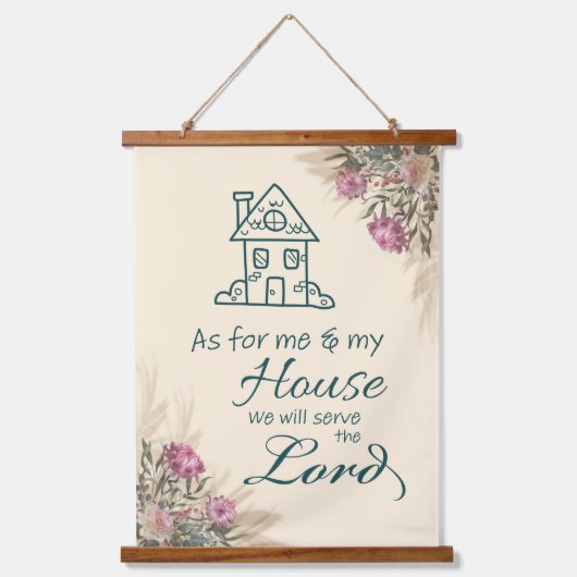 バイブル聖句ウッドトップウォールタペストリー 吊り下げ型タペストリー (正面)