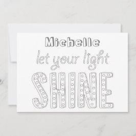 バイブル聖句カラーリングカード – あなたの光を輝かせなさい