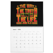 バイブル聖句キリスト教の引用文とことわざ12ヶ月 カレンダー (3月 2026)