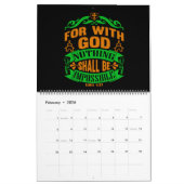 バイブル聖句キリスト教の引用文とことわざ12ヶ月 カレンダー (2月 2026)