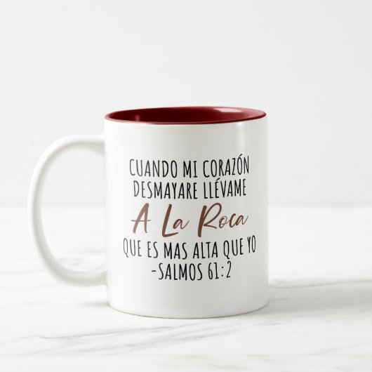 バイブル聖句キリスト教スピリチュアル ツートーンマグカップ (左)