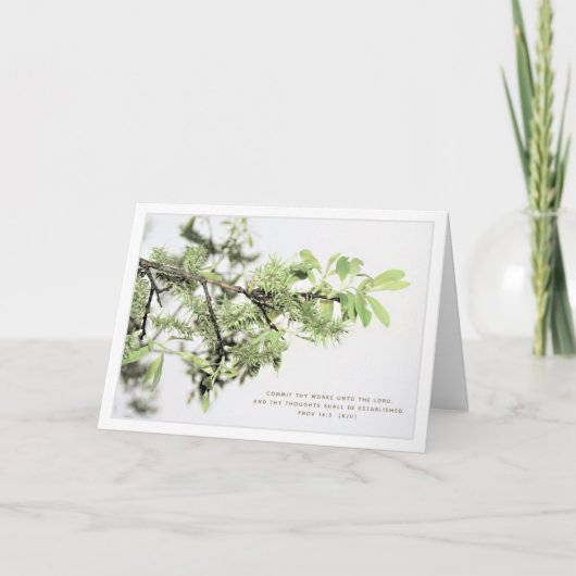 バイブル聖句キリスト教卒業式グリーティングカード カード (正面)