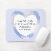 バイブル聖句キリスト教感動的信仰ブルー マウスパッド (マウス)