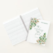 バイブル聖句グリーン金ゴールド葉ノート ノートブック (内部)