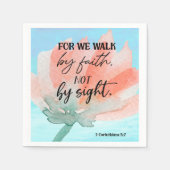 バイブル聖句コリントフローラスクエアナプキンス スタンダードカクテルナプキン (正面)