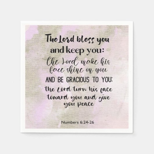 バイブル聖句コリントフローラスクエアナプキンス スタンダードカクテルナプキン (正面)