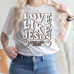 バイブル聖句トレンディーシャツ、イエス様Tシャツのような愛 Tシャツ