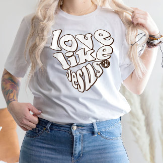 バイブル聖句トレンディーシャツ、イエス様Tシャツのような愛 Tシャツ