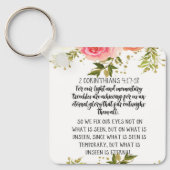 バイブル聖句パーソナライズされたスクエアキーチェーン キーホルダー (正面)