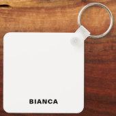 バイブル聖句パーソナライズされたスクエアキーチェーン キーホルダー (裏面)