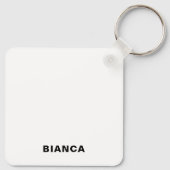 バイブル聖句パーソナライズされたスクエアキーチェーン キーホルダー (裏面)