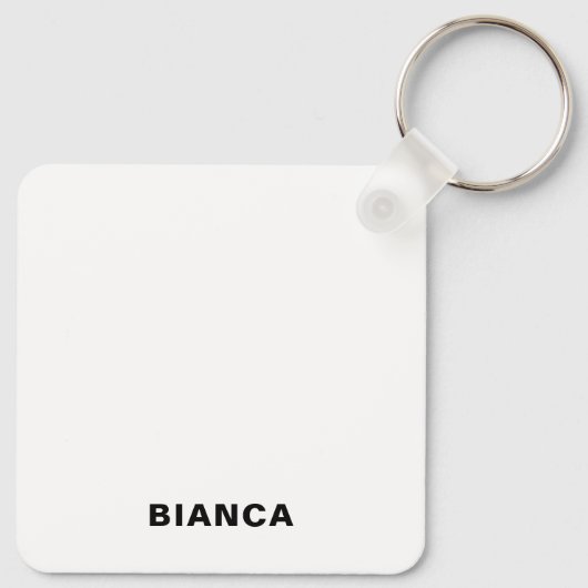 バイブル聖句パーソナライズされたスクエアキーチェーン キーホルダー (裏面)