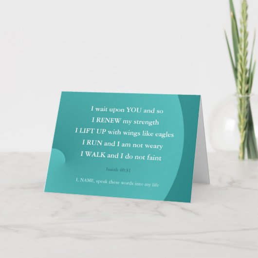 バイブル聖句ヒーリングイザヤ走ウォークカード カード (正面)