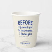 バイブル聖句ベビーシャワーエレミヤモダンクリスチャン 紙コップ (正面)