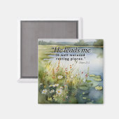 バイブル聖句冷蔵庫用マグネット – 詩篇23 マグネット (正面/裏面)