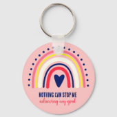 バイブル聖句引用文モダンヴィンテージボーホレインボー キーホルダー (正面)