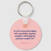 バイブル聖句引用文モダンヴィンテージボーホレインボー キーホルダー (裏面)