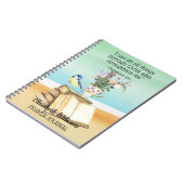 バイブル聖句引用文水彩フローラ鳥書 ノートブック (左側)